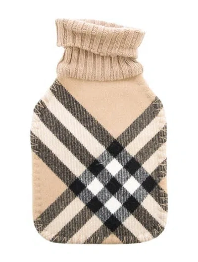 Pre-owned Burberry Hot Water Bottle Nova Check Sleeve W/ Tags In Neutral