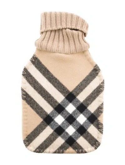 Pre-owned Burberry Hot Water Bottle Nova Check Sleeve W/ Tags In Neutral