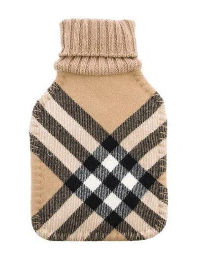 Pre-owned Burberry Hot Water Bottle Nova Check Sleeve W/ Tags In Neutral