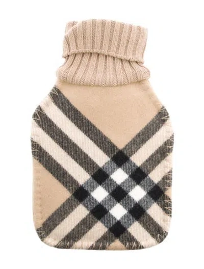 Pre-owned Burberry Hot Water Bottle Nova Check Sleeve W/ Tags In Neutral