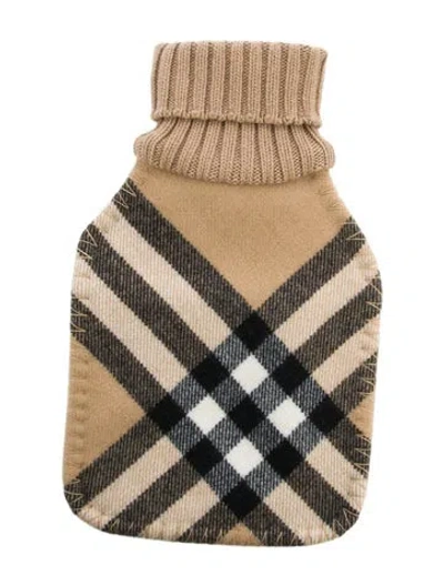 Pre-owned Burberry Hot Water Bottle Nova Check Sleeve W/ Tags In Neutral