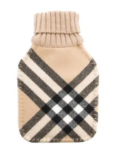 Pre-owned Burberry Hot Water Bottle Nova Check Sleeve W/ Tags In Neutral