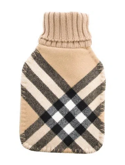 Pre-owned Burberry Hot Water Bottle Nova Check Sleeve W/ Tags In Neutral
