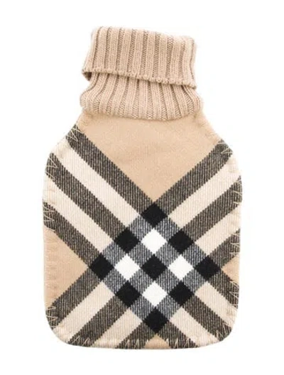 Pre-owned Burberry Hot Water Bottle Nova Check Sleeve W/ Tags In Neutral