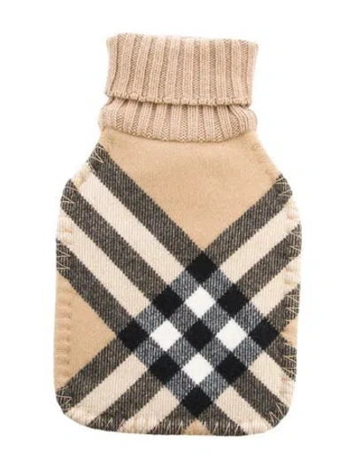 Pre-owned Burberry Hot Water Bottle Nova Check Sleeve W/ Tags In Neutral