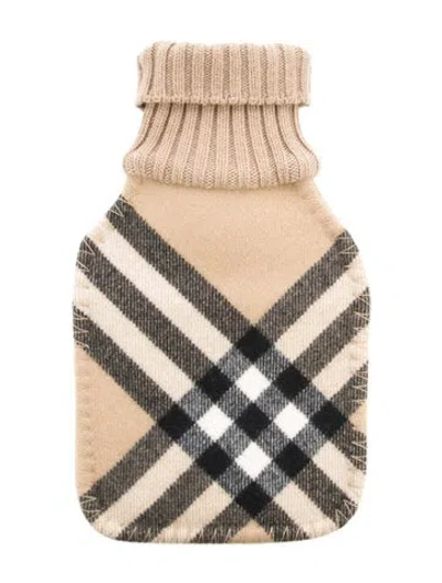 Pre-owned Burberry Hot Water Bottle Nova Check Sleeve W/ Tags In Neutral