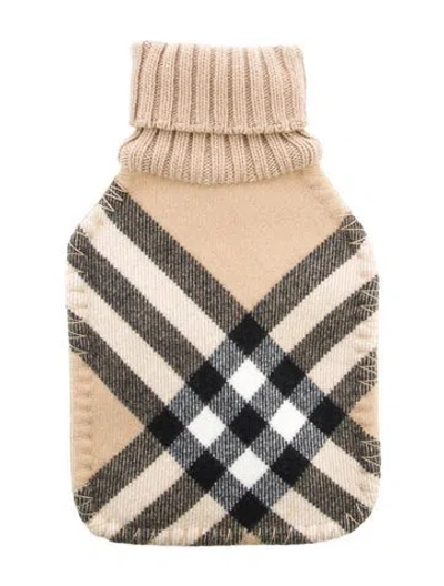 Pre-owned Burberry Hot Water Bottle Nova Check Sleeve W/ Tags In Neutral