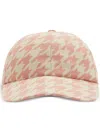 Burberry Houndstooth Check Baseball Cap In Pink