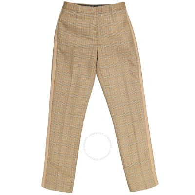 Burberry Houndstooth Check Tailored Trousers In Beige