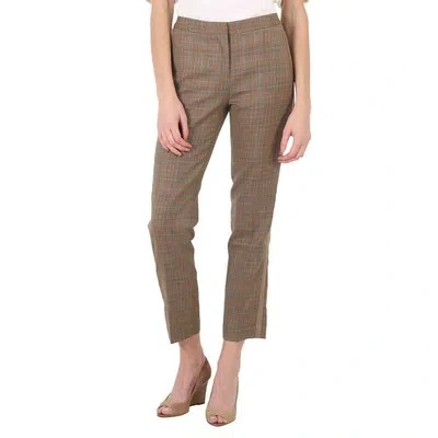 Pre-owned Burberry Houndstooth Check Tailored Trousers In Beige
