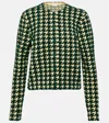 Burberry Houndstooth Cotton-blend Cardigan In Multicoloured