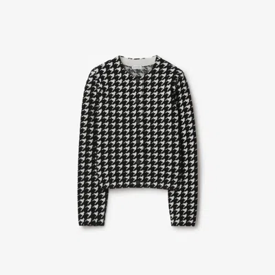 BURBERRY BURBERRY HOUNDSTOOTH NYLON BLEND CARDIGAN
