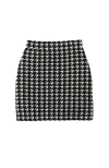 Burberry Houndstooth-pattern Mini Skirt In Black
