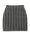 Burberry Houndstooth-pattern Mini Skirt In Black