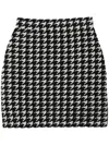 Burberry Houndstooth-pattern Mini Skirt In Schwarz