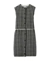Burberry Houndstooth-pattern Sleeveless Minidress In Black