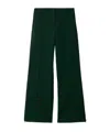 Burberry Houndstooth-pattern Wide-leg Trousers In Black