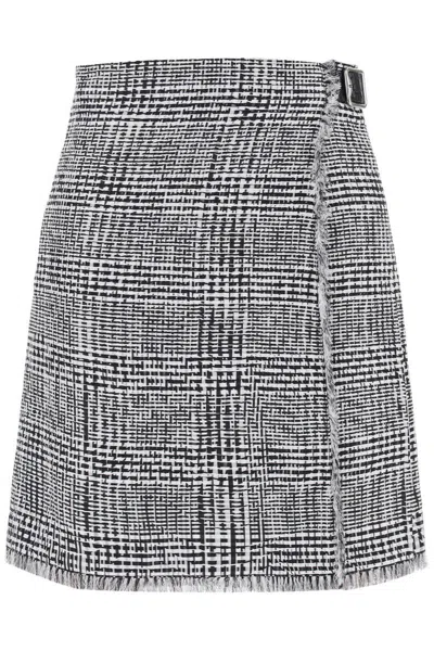 Burberry Warped Houndstooth Kilt In Multicolor