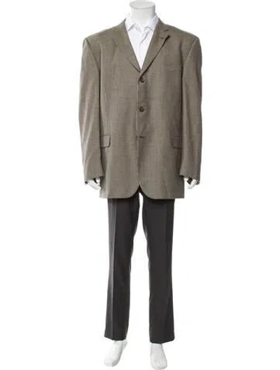 Pre-owned Burberry Houndstooth Print Blazer In Neutral