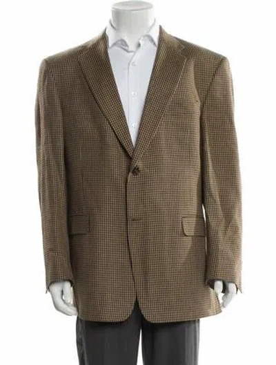 Pre-owned Burberry Houndstooth Print Blazer In Neutral