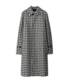 Burberry Houndstooth-print Twill Car Coat In Black