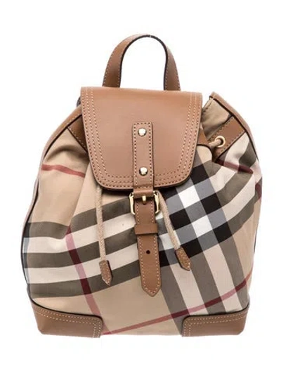 Pre-owned Burberry House Check Backpack In Brown