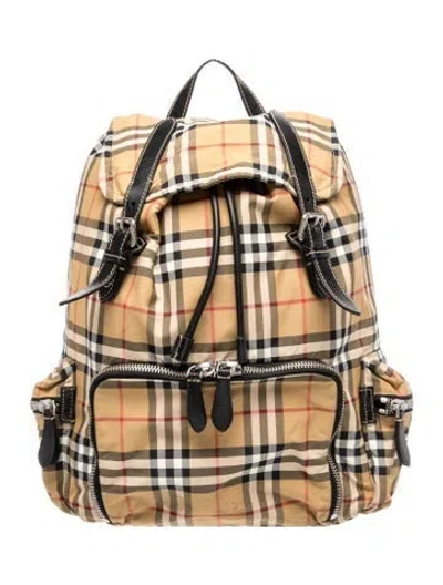 Pre-owned Burberry House Check Backpack In Brown
