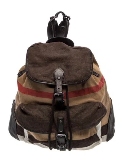 Pre-owned Burberry House Check Backpack In Brown