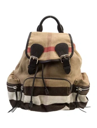 Pre-owned Burberry House Check Backpack In Neutral