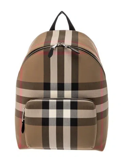 Pre-owned Burberry House Check Backpack In Neutrals