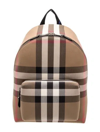 Pre-owned Burberry House Check Backpack W/ Tags In Neutrals