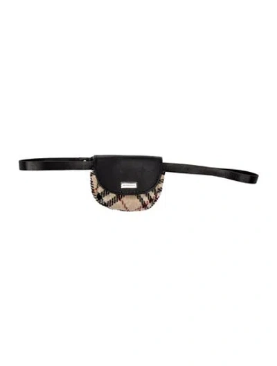 Pre-owned Burberry House Check Belt Bag In Black
