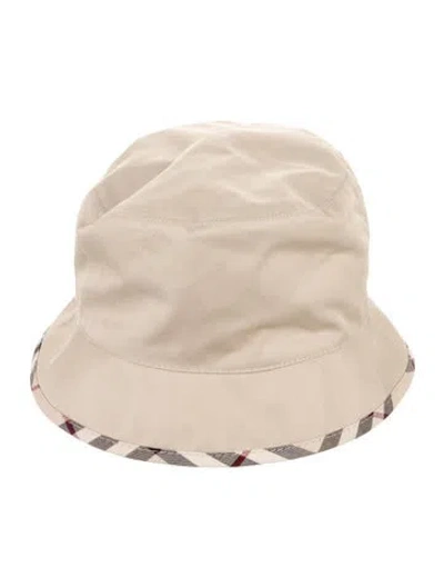 Pre-owned Burberry House Check Bucket Hat In Neutrals