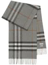 Burberry House Check Cashmere Scarf In Grey