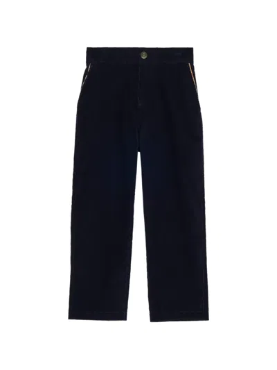 Burberry Kids' House Check Corduroy Trousers In Blue