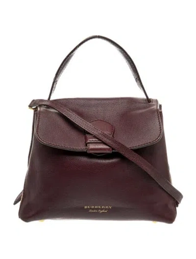 Pre-owned Burberry House Check Crossbody Bag In Burgundy