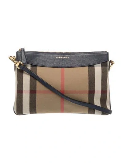 Pre-owned Burberry House Check Crossbody Bag In Neutral