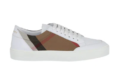 Pre-owned Burberry House Check Low-top Sneaker White Brown (women's) In White/brown