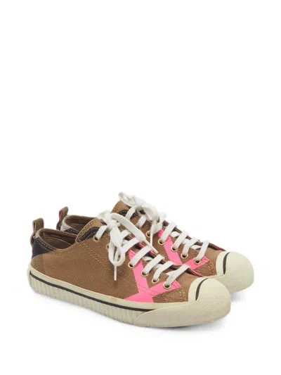 Pre-owned Burberry House Check Low-top Sneakers In Brown