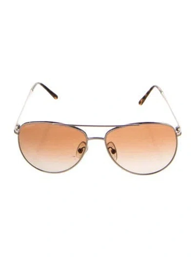 Pre-owned Burberry House Check Pattern Aviator Sunglasses In Multi