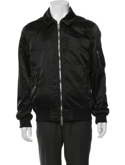 Pre-owned Burberry House Check Pattern Bomber Jacket In Green