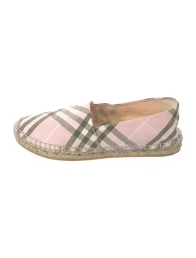 Pre-owned Burberry House Check Pattern Canvas Espadrilles In Multi