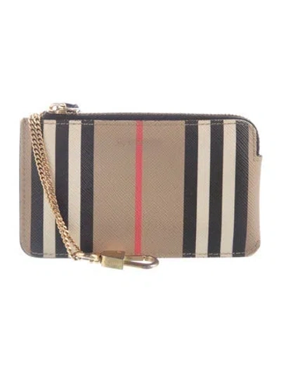 Pre-owned Burberry House Check Pattern Card Holder W/ Tags In Neutrals