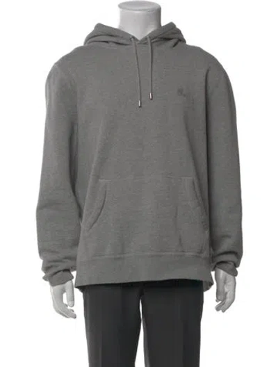 Pre-owned Burberry House Check Pattern Crew Neck Hoodie In Gray