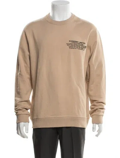 Pre-owned Burberry House Check Pattern Crew Neck Sweatshirt In Brown