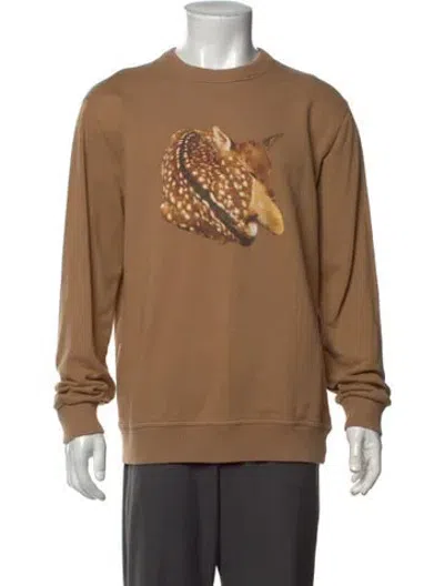 Pre-owned Burberry House Check Pattern Crew Neck Sweatshirt In Neutrals