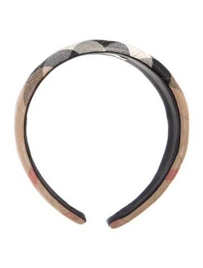 Pre-owned Burberry House Check Pattern Headband