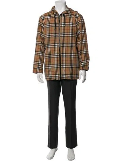 Pre-owned Burberry House Check Pattern Jacket In Neutrals