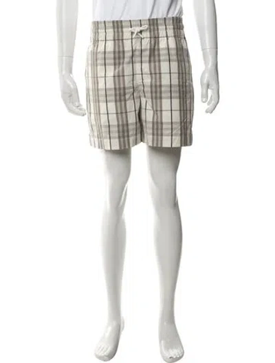 Pre-owned Burberry House Check Pattern Jogger Shorts In Multicolor