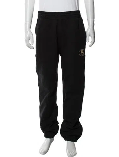 Pre-owned Burberry House Check Pattern Joggers In Black